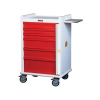 Harloff Six Drawer Emergency Cart Breakaway Lock Standard Package MR6B