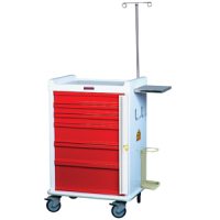 Harloff Six Drawer Emergency Cart Breakaway Lock Specialty Package MR6B-EMG